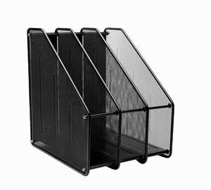 Mesh Magazine <b>File</b> Holder 3 Compartment Desk <b>Organizer</b> <b>File</b> Folder Document Rack for Office Organization and Storage <b>Organizer</b> - Product Image 1