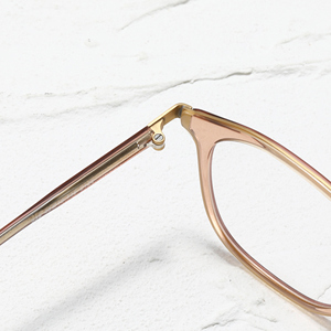 Classic Oval Acetate <b>Eyeglasses</b> <b>Frames</b> Full Rim Solid Brown Anti-Uv For Adults Unisex Vision Correction - Product Image 4