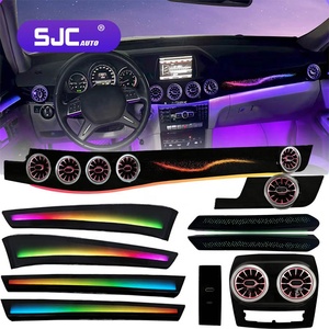 Kit d'éclairage d'ambiance <span class=keywords><strong>LED</strong></span> 64 couleurs SJC pour Mercedes-Benz Classe E W212 2010-2015 (conduite à gauche/droite) – Lumière de selle pour sortie d'air intérieure - Product Image 1