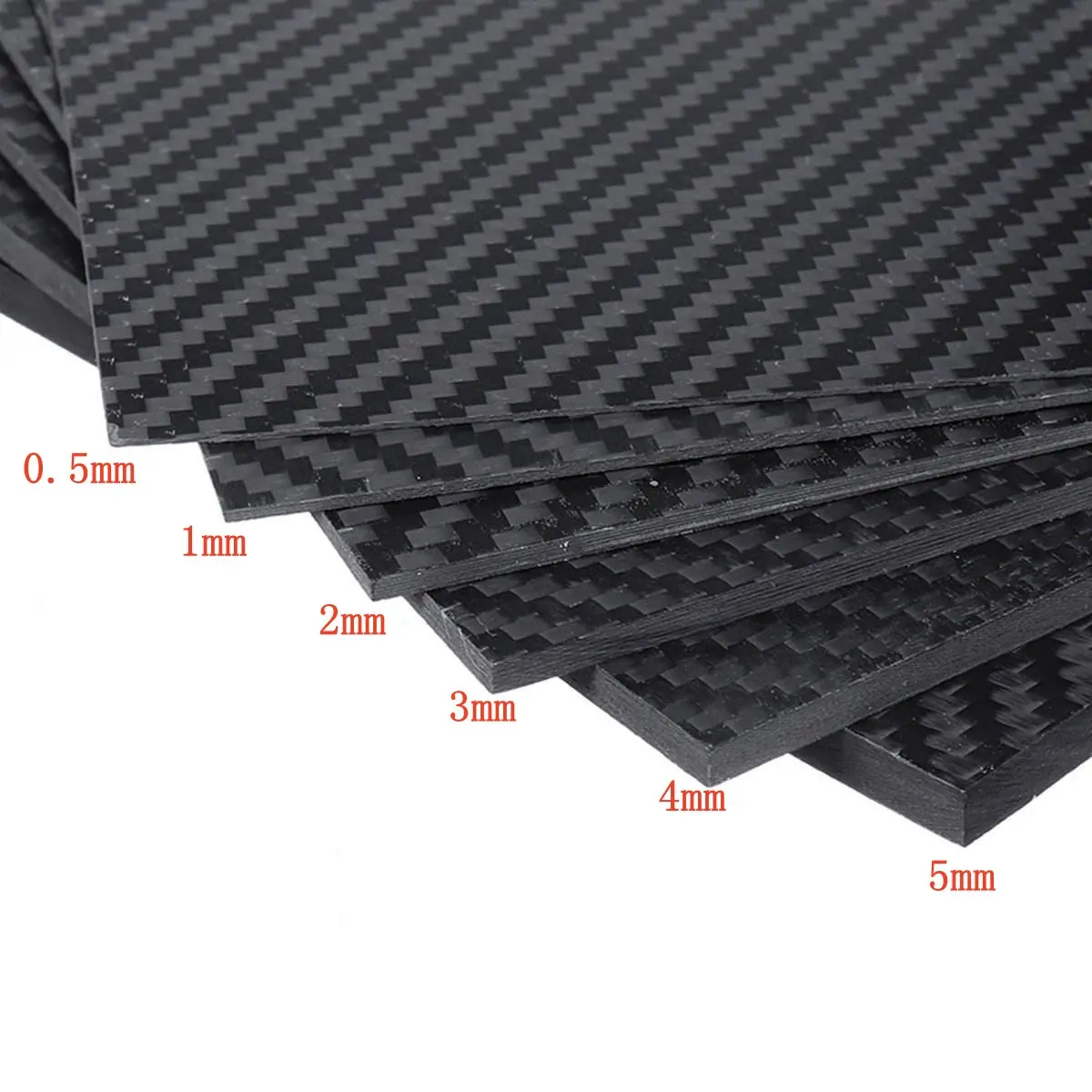 Chinese factory manufacturing 3K carbon fiber board 2mm, 3mm, 4mm, 5mm, 6mm, 7mm