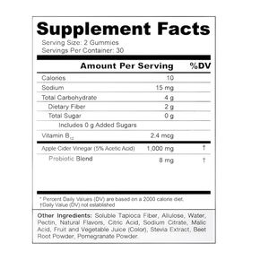 OEM/ODM Label pribadi bebas gula cuka sari apel Gummies-mengandung Vitamin B12 dan suplemen probiotik - Product Image 3