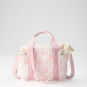 <span class=keywords><strong>Sac</strong></span> <span class=keywords><strong>à</strong></span> couches matelassé floral élégant avec bretelles et accessoires de soins pour bébé - Product Image 2