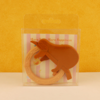 Boîte transparente personnalisée en PET pour emballer les jouets de dentition à mâcher en silicone pour bébé avec carte de remerciement