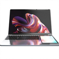 Portátil para Estudiantes de 15.6 Pulgadas con Pantalla Dual, Pantalla Táctil de 7 Pulgadas, Nuevo, Intel N100, Sistema Operativo Win 11 para Oficina y Negocios