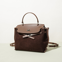 Sac fourre-tout de luxe en cuir véritable pleine fleur pour femme avec fermeture à poignée unique – Vente en gros