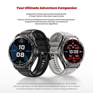 นาฬิกาสมาร์ทวอทช์ GPS ปี 2025 หน้าจอ AMOLED ทรงกลมขนาด 1.43 นิ้ว กันน้ำ 3ATM สำหรับผู้ชาย ออกกำลังกาย เล่นกีฬา GPS Reloj Inteligente - Product Image 6