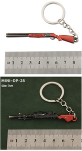 <span class=keywords><strong>Mini</strong></span> porte-clés en alliage métallique, modèle d'arme d'art moderne, pour la maison et le bureau - Product Image 6