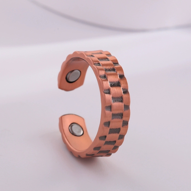 2025 Jewelry 99.9% Copper Finger Open Adjustable Rings Jewelry for Arthritis