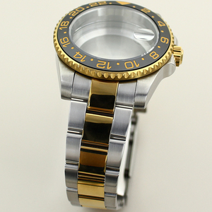 Boîtier de montre de plongée en acier inoxydable GMT 40MM avec verre saphir pour mouvements <span class=keywords><strong>Seiko</strong></span> NH34/35 NH72 <span class=keywords><strong>4R36</strong></span>, rotation unidirectionnelle - Product Image 4