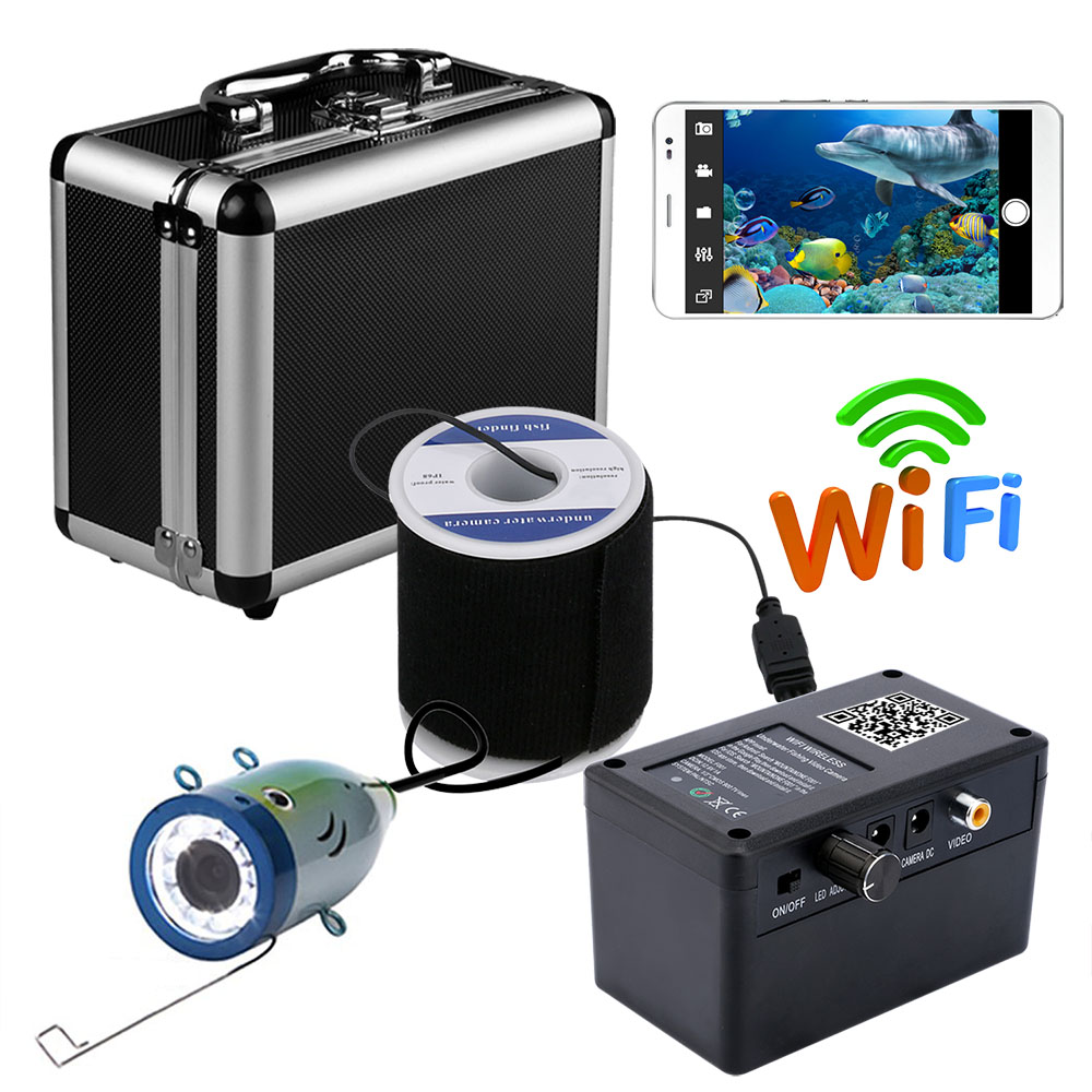 Рыболокатор FISHGANG 30m HD wifi подводная рыболовная камера с видеорегистратором для ios android