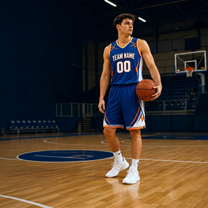 Ensemble de maillots de basket-ball réversibles personnalisables, maille respirante, uniforme d'équipe sublimé pour hommes, nom et numéro personnalisés disponibles, XXXL - Product Image 1