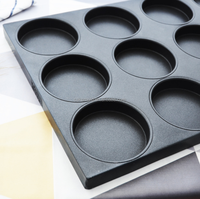 Meistverkaufte Hamburgerbrötchen-Backform Aluminium-Stahl Antihaft-Muffin-Backblech