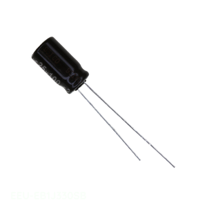 Distributeur agréé EEU-EB1J330SB Condensateur en aluminium 33uF 20% 63V RADIAL TH à montage traversant 33 uF - Product Image 1