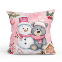 Housse de coussin de Noël bleue avec motif de flocon de neige, coussin décoratif pour canapé, décoration de la maison
