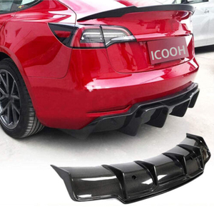 Diffuseur arrière en fibre de carbone personnalisé, kits de carrosserie automobile, pièces modifiées pour <span class=keywords><strong>tesla</strong></span> modèle 3 - Product Image 1