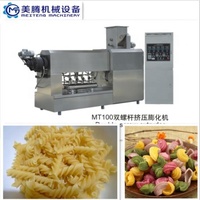 Extrudeuse à pâtes multi-moules en acier inoxydable, nouvelle ligne de production de macaroni instantané, haute productivité, grande capacité pour la production de spirales