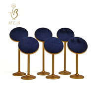 Présentoir de bijoux de luxe en microfibre métallique personnalisé pour boucles d'oreilles, ensemble d'organisation de bijoux pour la vente au détail