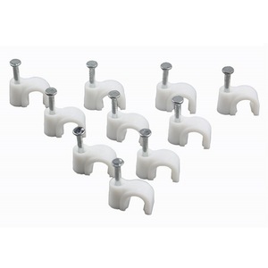 Clips para cables de 6 mm de diámetro, soportes para cables de montaje en pared para cableado eléctrico de red y teléfono, paquete de 100 unidades - Product Image 3