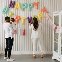 16 pouces lettre ballons A à Z Alphabet feuille ballons mariage fête d'anniversaire décoration bannière Phrase personnalisée anglais Globos