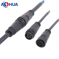 Câble d'extension étanche AHUA personnalisé pour l'extérieur, connecteur femelle 3 broches IP68, compatible prises US, AU, UK, EU