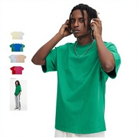 Kaos T-Shirt Unisex 350g Katun Combed Lengan Pendek, Model Longgar, Bahu Jatuh, Tebal, Berat, Cetak Kartun Hip Hop, Anti Kusut