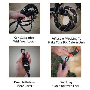Cuerda trenzada de nailon duradero de entrenamiento Premium con logotipo personalizado, cuerda reflectante de plomo para perros, correa para mascotas para perros grandes con dos asas dobles - Product Image 3