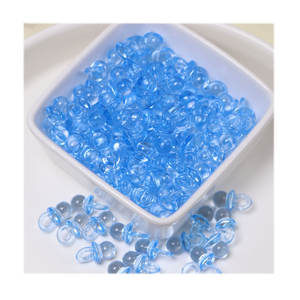 500 g/<span class=keywords><strong>Lot</strong></span> MINI acrylique sucettes breloques rose bleu bébé garçon filles jeux cadeau pour Table dispersion bébé douche décorations faveurs - Product Image 4