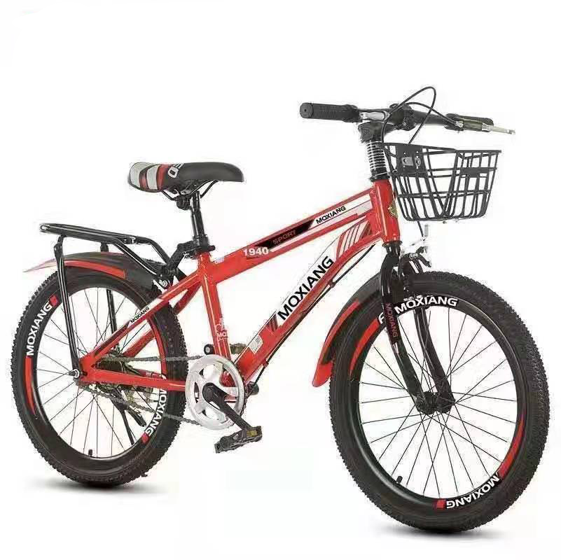 Vélo Enfant 20 Pouces Rouge - Vélo Montagne Garçon Fille Avec Freins Disque Et 6 Vitesses