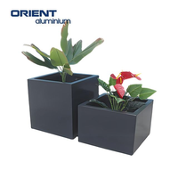 Ménage grand alliage métal Pot de fleur en aluminium jardinière pour légumes/fleurs/herbes