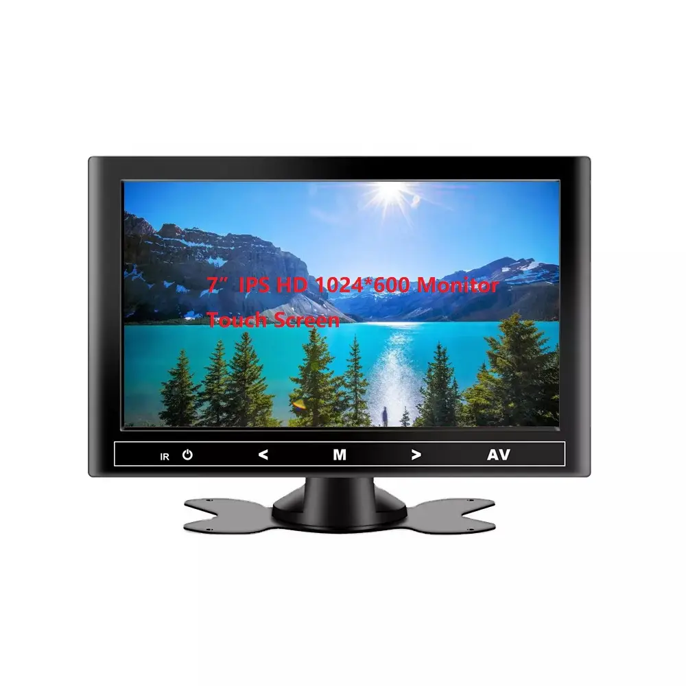 Portable Mini 7 Inch IPS Touch Screen Panel 1024x600 Full HD HD&MI Gaming Monitor for PC Display Raspberry Pi Truck RV Trailer