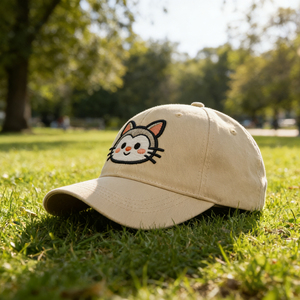 Casquette de baseball vintage sportive à 6 panneaux avec broderie mignonne en toile, légère, respirante, kaki, réglable, à fermeture snapback, pour toutes les saisons - Product Image 6