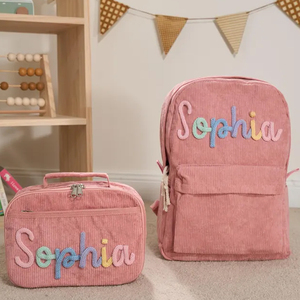 Personalized <strong>Corduroy</strong> Travel Children's <strong>Backpack</strong> Monogram Custom <strong>Backpack</strong> - Product Image 2