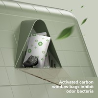 Bac à litière pour chat entièrement fermé en PP, grande taille, anti-odeur, avec tiroir de récupération des déchets, design anti-éclaboussures, modèle SJX