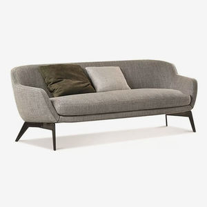 कस्टम लक्जरी इतालवी डिजाइन मजेदार सोफे, आधुनिक घुमावदार चमड़े के कपड़े 2 सीटर सोफे के लिए लकड़ी के आधार के साथ - Product Image 4