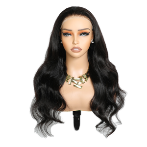 Vente en gros de cheveux humains indiens Remy longs pour tissage sans colle, densité 180%, dentelle transparente, pré-épilés, cuticules alignées, pour femmes noires - Product Image 1