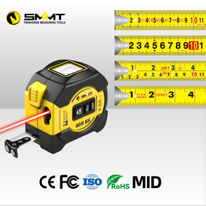 Ruban à mesurer laser <span class=keywords><strong>2</strong></span> en 1 SMMT, écran LCD, unités In/Ft/<span class=keywords><strong>M</strong></span>, mesure linéaire/aire/volume/Pythagore pour différents scénarios - Product Image 2