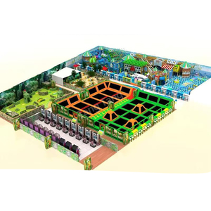 Trampolines Comerciales Personalizados Profesionalmente para Interiores, para Adultos, Emocionantes Aventuras con Toboganes de Gran Altura - Product Image 1