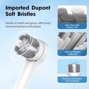 60 °   Cepillo de Dientes Sónico Oscilante de Doble Movimiento Swing Deep Clean Brightening, Cepillo de Dientes Eléctrico con Vibración - Product Image 2