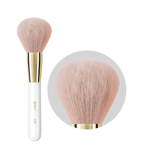White Fluffy Blush <b>Brush</b> Nano Wool Fiber Vegan Soft Face Makeup <b>Brush</b> Single Cosmetic <b>Brush</b> For Blush Bronzer Loose Powder - Product Image 1
