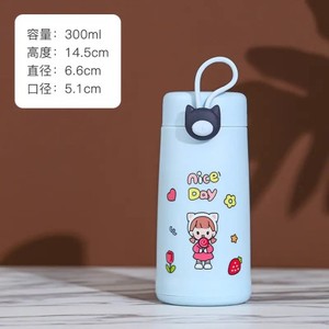 RTS Venta caliente al por mayor Venta caliente lindo dibujos animados niños botella de agua transparente de doble capa taza de vidrio - Product Image 3