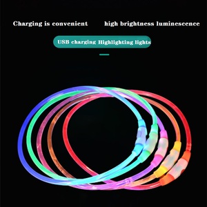 <span class=keywords><strong>Collar</strong></span> LED Recargable por USB para Perro, Resistente al Agua, de TPU, <span class=keywords><strong>Collar</strong></span> Luminoso para Mascotas, Decoraciones Clásicas y Sencillas con Cinta Impresa - Product Image 3
