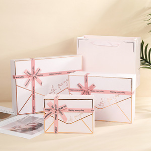 Caja de Regalo de Lujo Estilo Sobre, Caja de Empaque para Regalos Cosméticos con Listón, Caja de Regalo para Joyería, Cuidado de la Piel, Bodas, Día de la Madre, Cumpleaños - Product Image 1