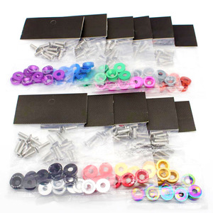 JDM Fender <strong>Washer</strong> Bolt Aluminum Anodized Colorful <strong>Countersunk</strong> <strong>Washer</strong> M6 License Plate Bumper Engine Fastener Kit - Product Image 6