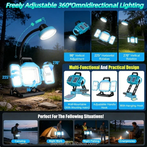 Alecter Solar APH-L158 4100K Neutral White <b>Work</b> <b>Light</b> Rechargeable Foldable IP65 Waterproof 360 Lighting TUV Certified 8-12h - Product Image 6