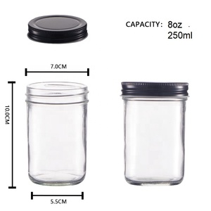 Pot en verre rond à large ouverture vide <span class=keywords><strong>de</strong></span> 8 oz, pot Mason avec couvercle séparé hermétique pour aliments, confiture, miel, cornichons, pot <span class=keywords><strong>de</strong></span> 500 ml - Product Image 3