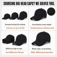 Casquette de baseball YKZG XL XXL, casquette de papa unisexe, réglable, boucle en cuivre doré, 100% coton, calotte souple, convient aux grandes têtes de 23,6 à 25,5 pouces, golf