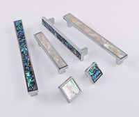 Poignées de meubles solides en vente chaude, boutons en laiton, coquille naturelle, poignée de placard, chrome argenté, poignées de garde-robe