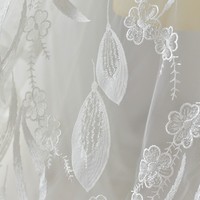 Tissu en TULLE brodé de paillettes en forme de plumes de paon pour robes de mariée et de soirée haut de gamme