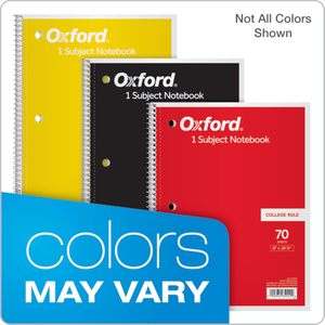 Oxford 6-Pack xoắn ốc máy tính xách tay 1 chủ đề Đại Học Cai Trị in giấy màu loại có thể thay đổi thiết kế rời lá cho Đại Học - Product Image 6