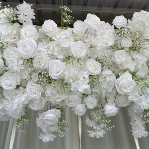 Artificial Square Arch With White Roses For Wedding Used As Wedding Backdrop Decoration And Home Ornament - Product Image 6